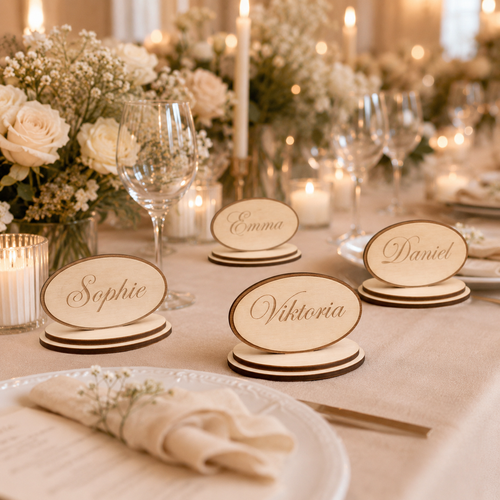Personalized Wooden Name Stands for Weddings – VIVANEA