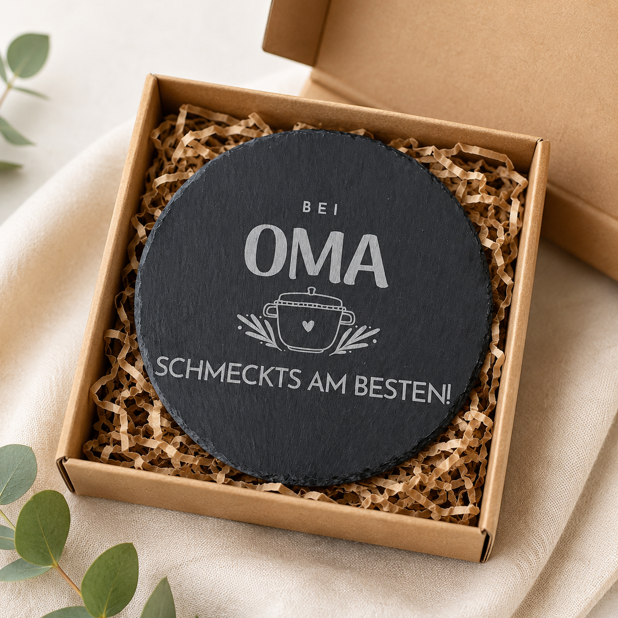 Slate Trivet “At Grandma’s, Everything Tastes Best” – Gift for Grandma | SCHIFURA