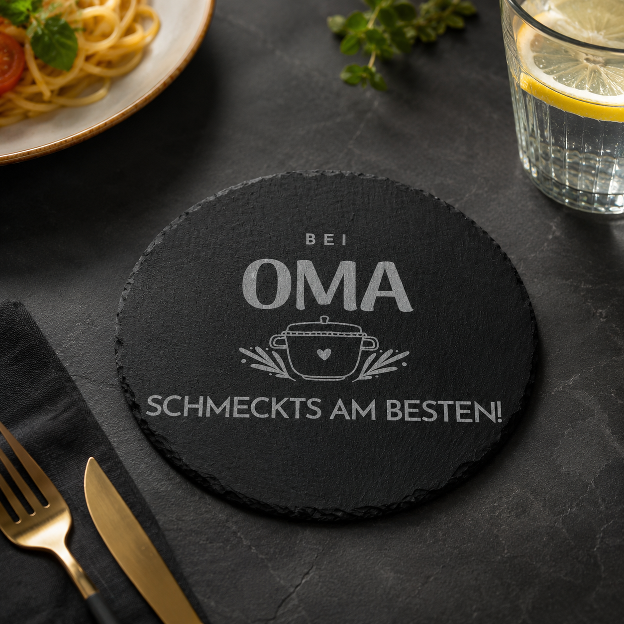 Slate Trivet “At Grandma’s, Everything Tastes Best” – Gift for Grandma | SCHIFURA