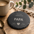 Personalisierter Schiefer Untersetzer mit Gravur | Geschenk für Mama, Papa, Oma & Opa - SLATIVO