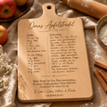Personalisiertes Rezeptbrett aus Holz - Original-Handschrift graviert -HERITIA
